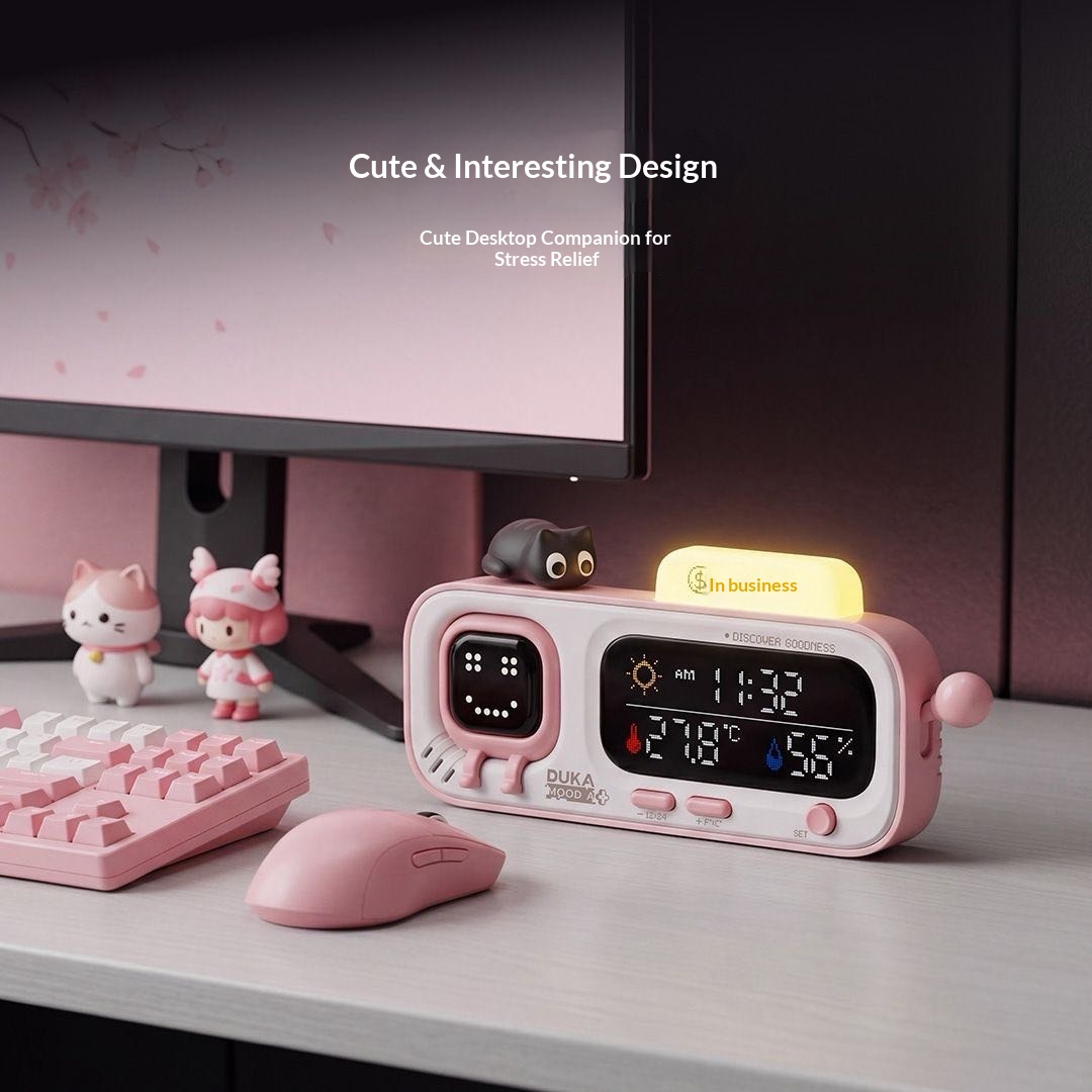 DUKA MOODA Smart Desktop Tempe - Temperature Humidity Sensor ulasan dan harga
