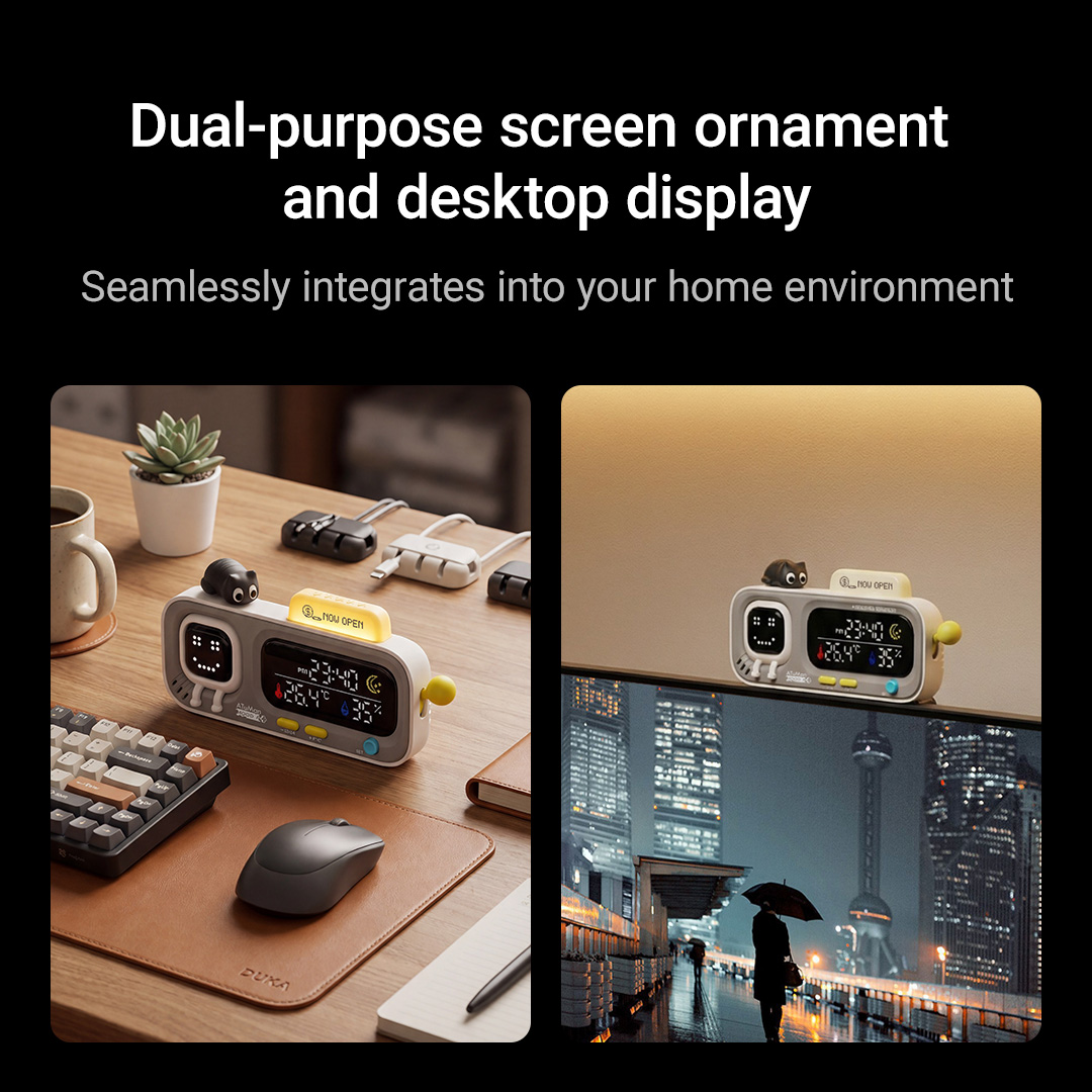 DUKA MOODA Smart Desktop Tempe - Temperature Humidity Sensor ulasan dan harga