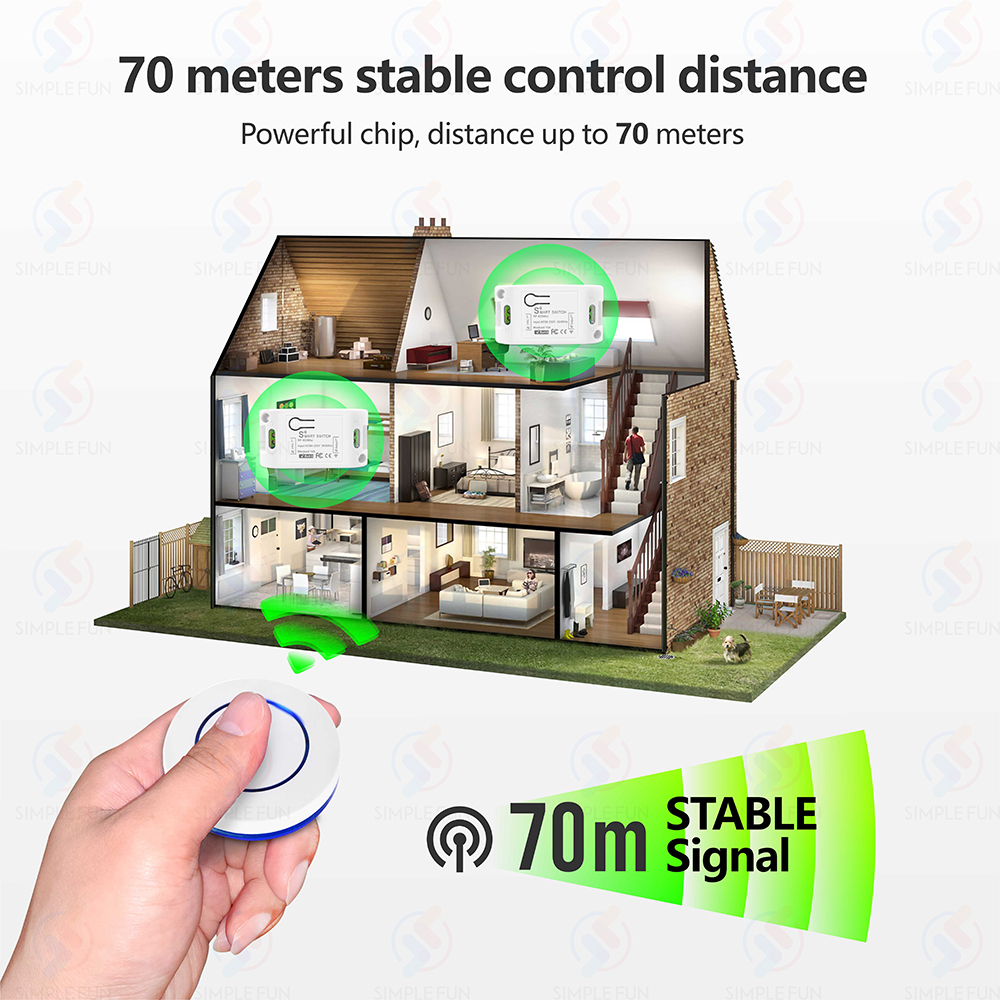 Wireless RF433MHz Remote Contr - Sonoff Basic Switch ulasan dan harga
