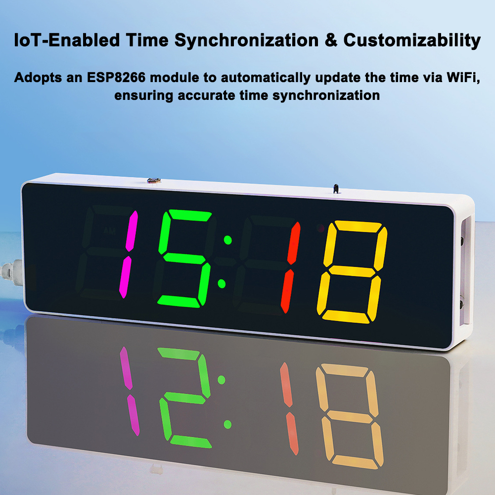 ESP8266 IoT Colorful WiFi Cloc - Home Automation Diy ulasan dan harga
