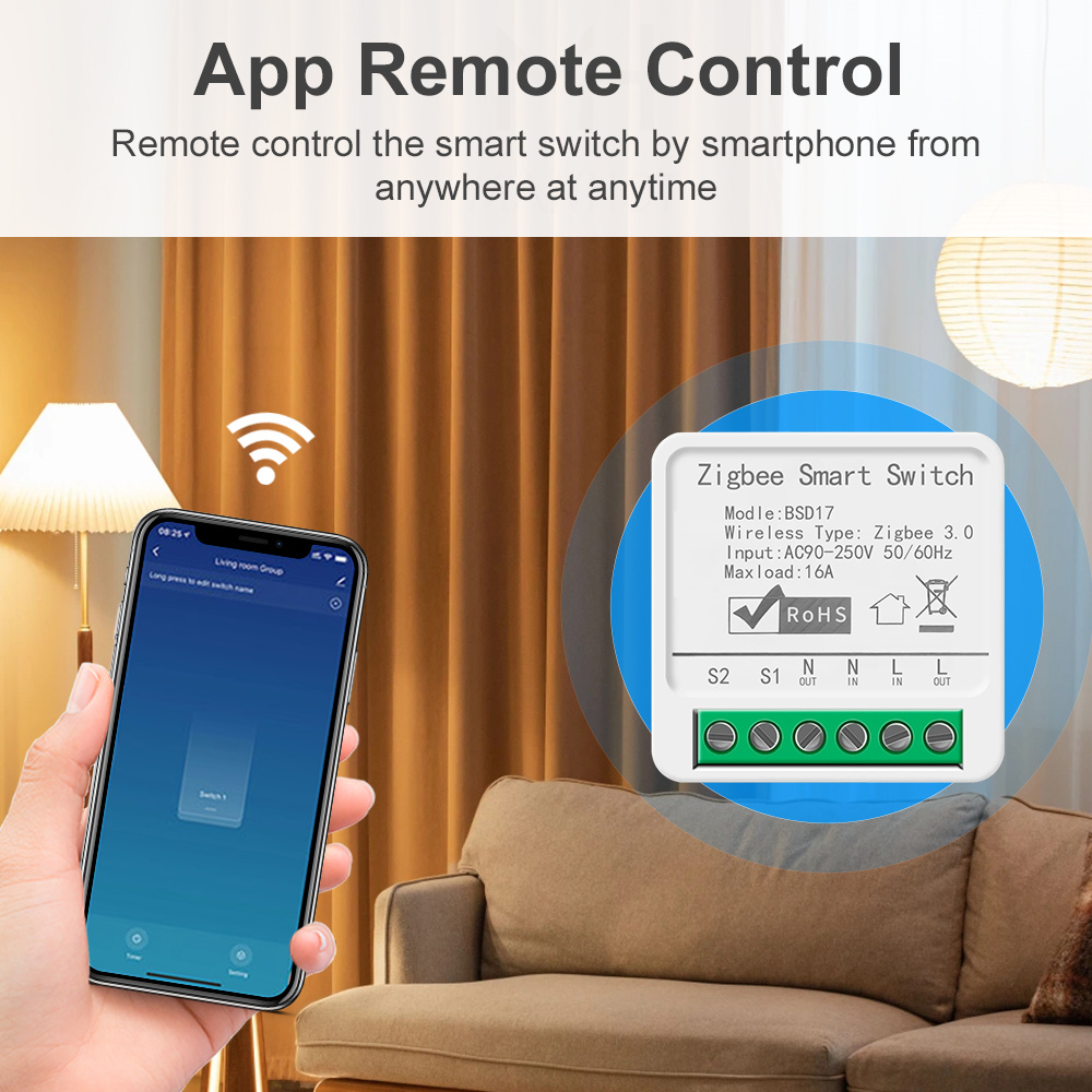 16A ZigBee3.0 Smart Light Swit - Home Automation Diy ulasan dan harga