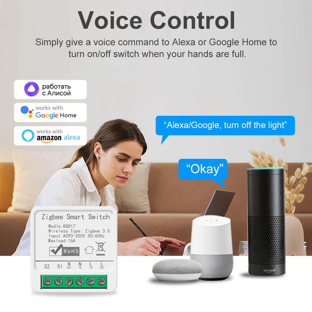 16A ZigBee3.0 Smart Light Swit - Home Automation Diy ulasan dan harga