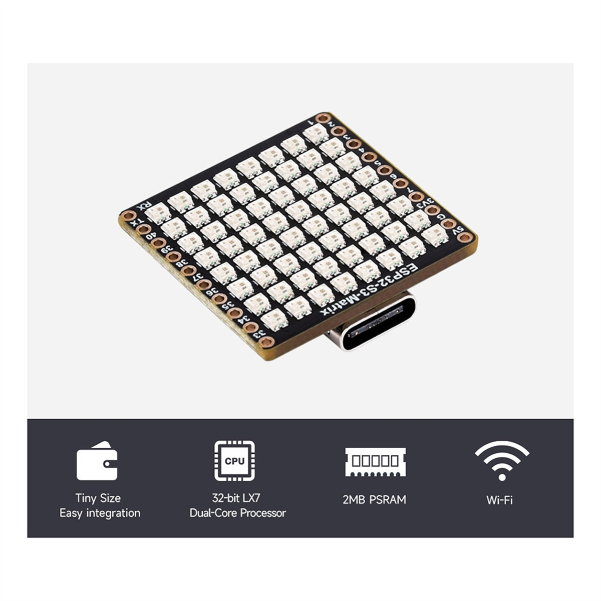 ABGN ESP32-S3 Development Boar - Rgb Led Matrix 8X8 ulasan dan harga