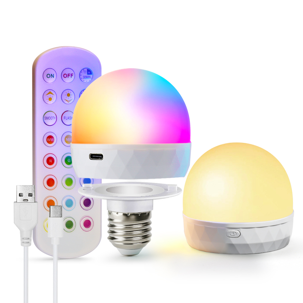 E27 LED Light Bulb RGB USB Rec - Home Automation Industry ulasan dan harga
