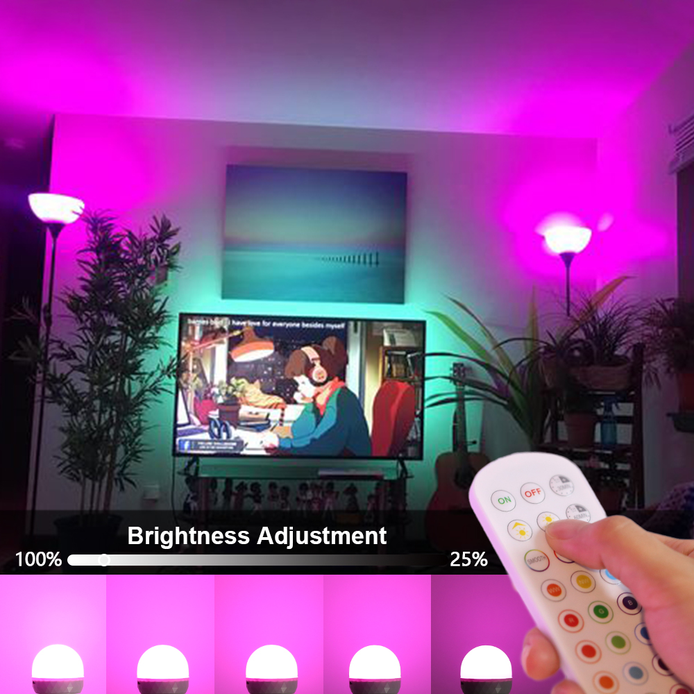 E27 LED Light Bulb RGB USB Rec - Home Automation Industry ulasan dan harga
